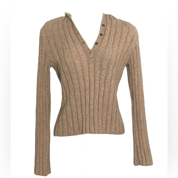 Old Navy Tan V-Neck Sweater - Picture 2 of 8